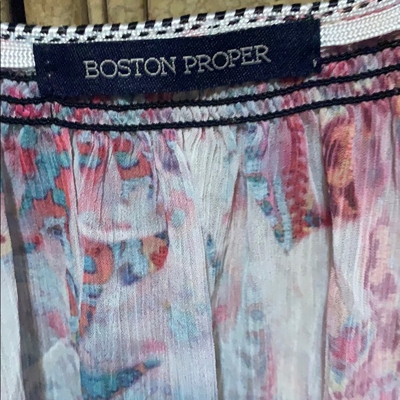 BOSTON PROPER SHEER LOOSE TOP - Picture 2 of 5